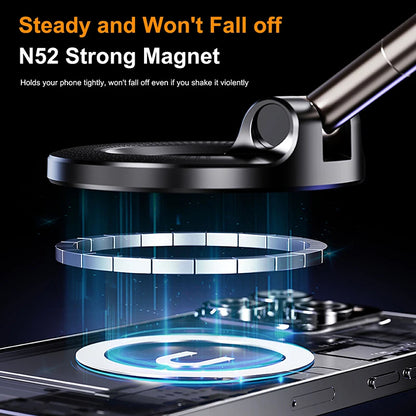 K007 Strong Magnetic Car Phone Holder Foldable Design 360° Adjustable Vacuum Mount for Car/Desk/Bathroom/Universal Use Holder