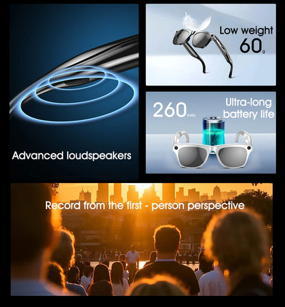 Xiaomi 4K AI Camera Glasses 800MP Multifunctional Photochromic Smart Glasses Bluetooth Calling Photo Video Music Translation New