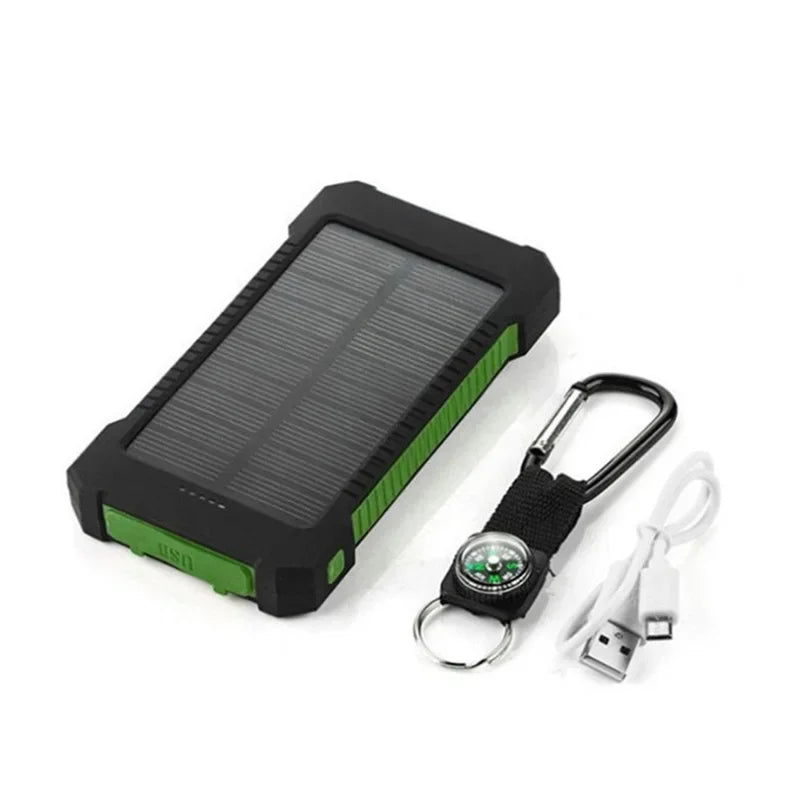 500000mAh Waterproof Outdoor Solar Power Bank Dual USB Travel Portable Solar Phone Charger Solar Powerbanks For Camping