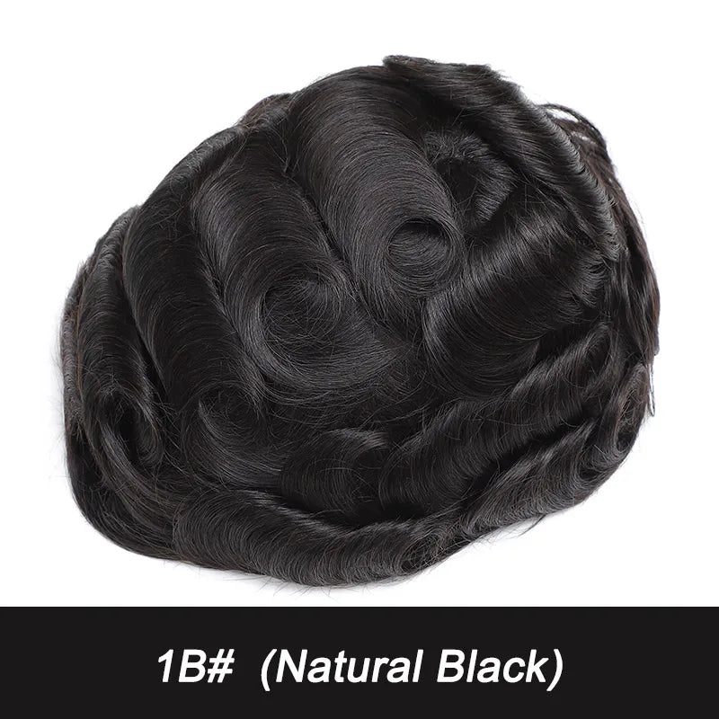 Australia Toupee Men Lace and PU Base Breathable Men's Wig For Men Capillary Prosthesis Replacement Natural Hairline System