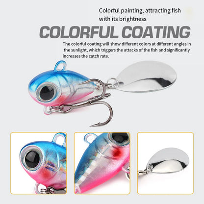 Wobble Rotating Metal VIB Vibration Bait Spinner Spoon Jig Fishing Lures 15g 20g Artificial Hard Baits Sequins Pesca Lure