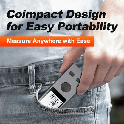 Mini Size Laser Distance Meter with USB Rechargeable Measurement Pythagoras Area Volume Measurement M/FT/IN Unit Swi