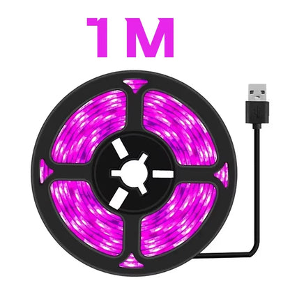 Waterproof Full Spectrum LED Light Strip Plant Growth 5v USB Powered 1-3M Long Suitable Flower Seedlings Greenhouses Hydroponics