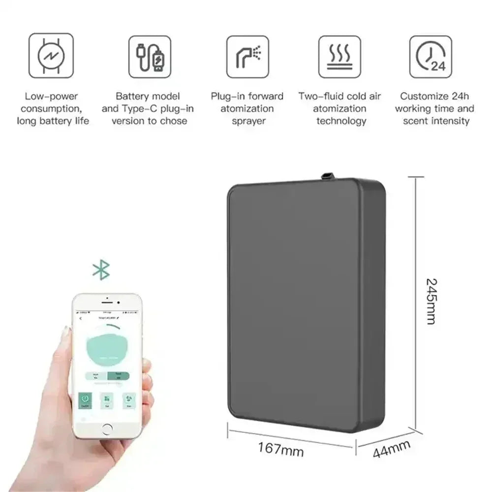 Professional Aroma Diffuser Machine Electric Smell for Home Bluetooth Room Fragrance Diffuser Hotel Electric Smell Distributor