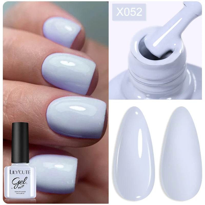 LILYCUTE Ancora Red Autumn Winter Gel Nail Polish Semi Permanent Soak Off UV LED Gel Varnish Manicure Nail Supplies