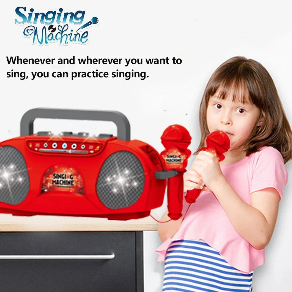 Kids Speaker Microphone Karaoke Music Instrument Children Singing Toys Baby Games Educational Toys for Girls Boys Kids Gifts