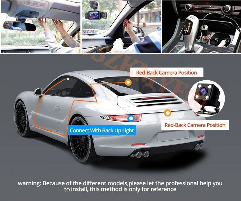 4Lens Car DVR 360 Degrees Video Recorder 1080P Dash Cam 3/4Channel Front Right left optional Rear View camera Car accessory