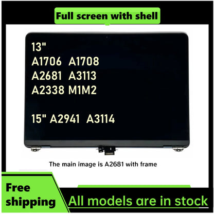 A1706 A1708 XJSMAC New For Macbook Pro/Air 13" A2681 A3113 A2941 A3114 A2337 A2338 Laptop LCD Screen Display Assembly  2016-2023