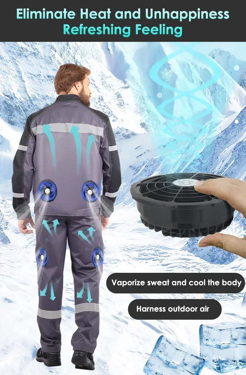 5/12V Cooling Fan Fo Air Conditioner Vest Air Conditioning Clothing Wearable 5V Cool Fan for High Temperature Work Fishing Vest