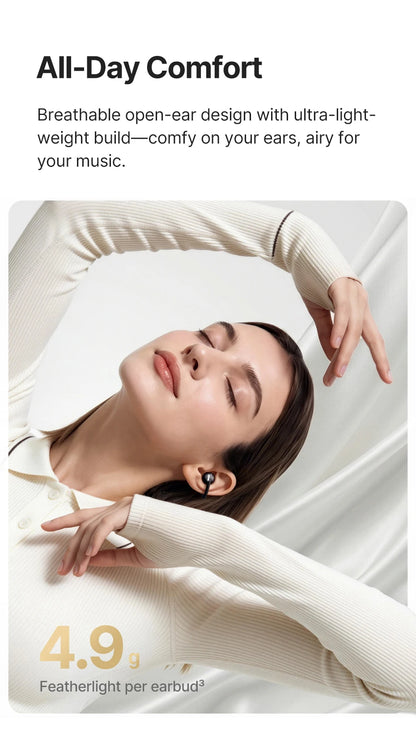 Baseus Bowie MC2 AIR Clip-on TWS Earbuds Ear Clips Wireless Earphones Bluetooth 6.0   Open earrings 4 Mic ENC Sports Headphone