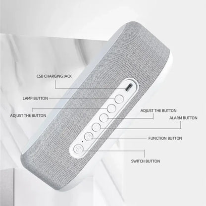 Alarm Clock Wireless Chargers Pad Phone Bedroom Lamp Night Light Desk Thermometer For iPhone 17 16 15 14 13 Fast Charging Dock