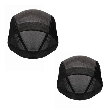 2 Pcs Durable Dome Wig Cap Breathable Mesh Wig Caps For Making Wigs Black Weaving Hat Elastic Hairnets Wig Turban For Women Men