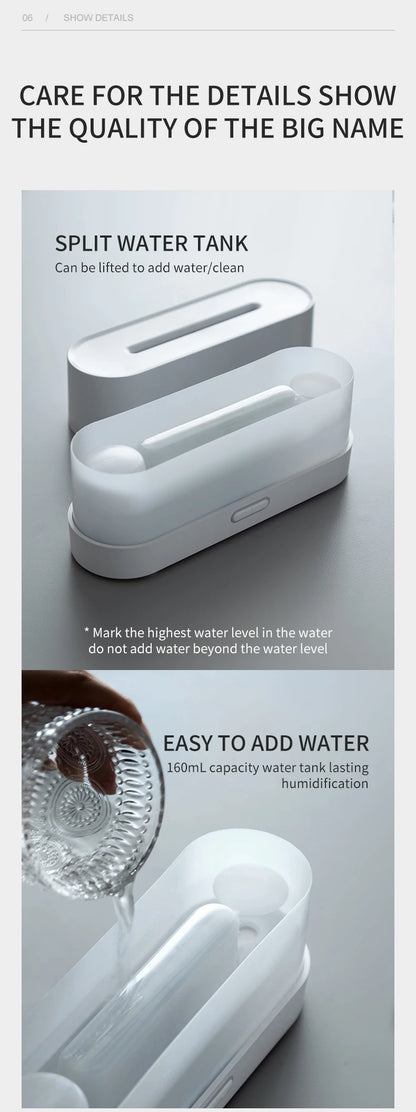 160ml Flame Diffuser Humidifier 7 Colors Light Changing Essential Oil Diffusers Aromatherapy Diffusers for Home Office Bedroom