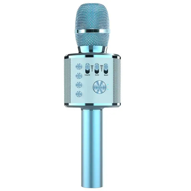 Wireless Bluetooth Speaker Mic Karaoke Microphone Handheld Portable Microphone Mobile Phone Music Player for Children Home KTV