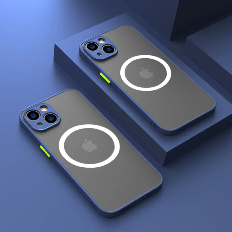 Magnetic for Magsafe Wireless Charge Phone Case For iPhone 15 14 13 12 11 Pro Max Mini 14 Plus Bumper Shockproof Armor Cover