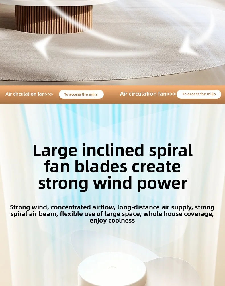  Portable Electric Fan 3600mAh Wireless Air Circulator Fan Cordless Desktop Wall Ceiling Air Cooling Cooler Quiet Ventilator