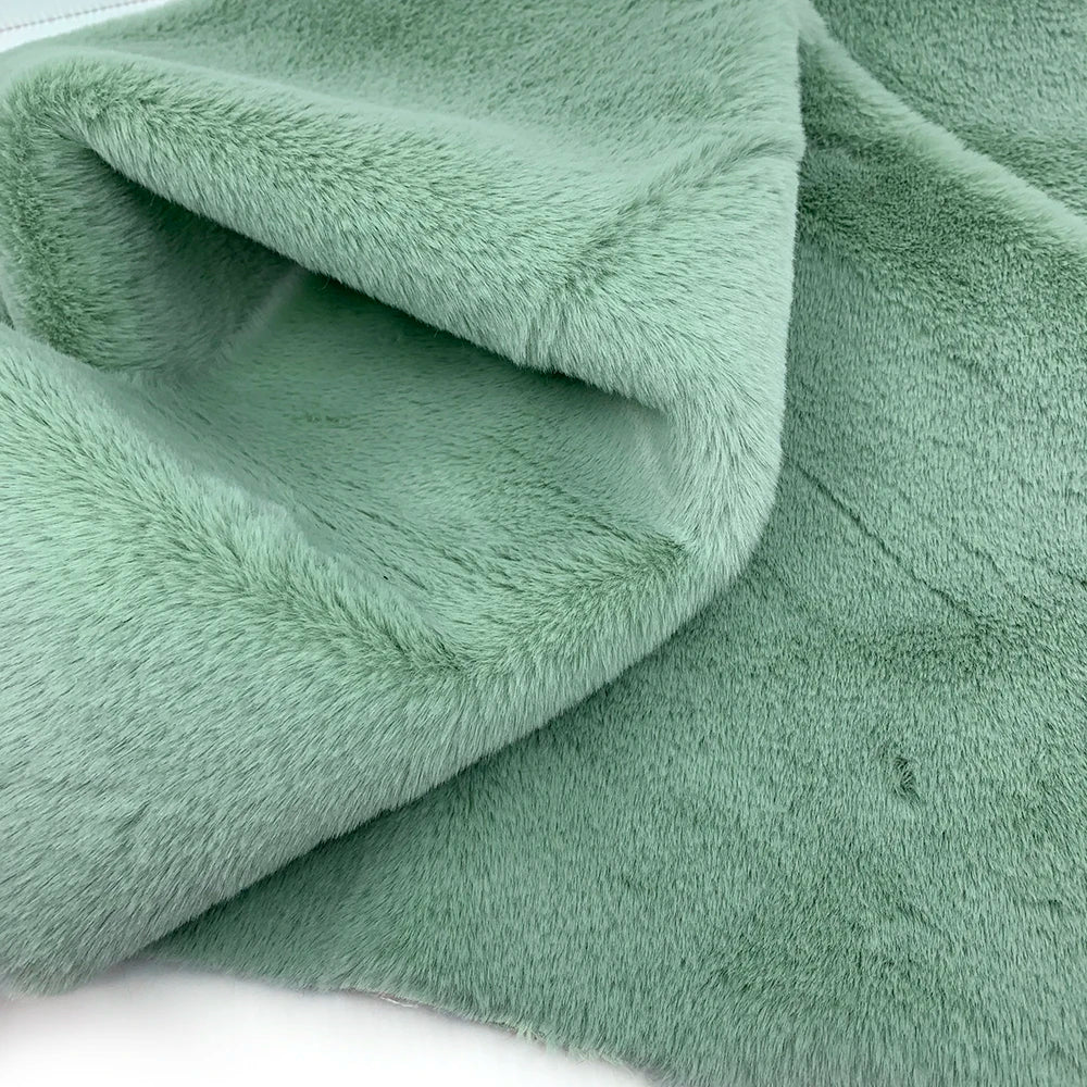 1Pcs 50/80/160cm Faux Rabbit Fur Fabric 100% Polyester 10mm Pile Super Soft Plush Fabric For Handmade Stuffed Toys Sewing Fabric