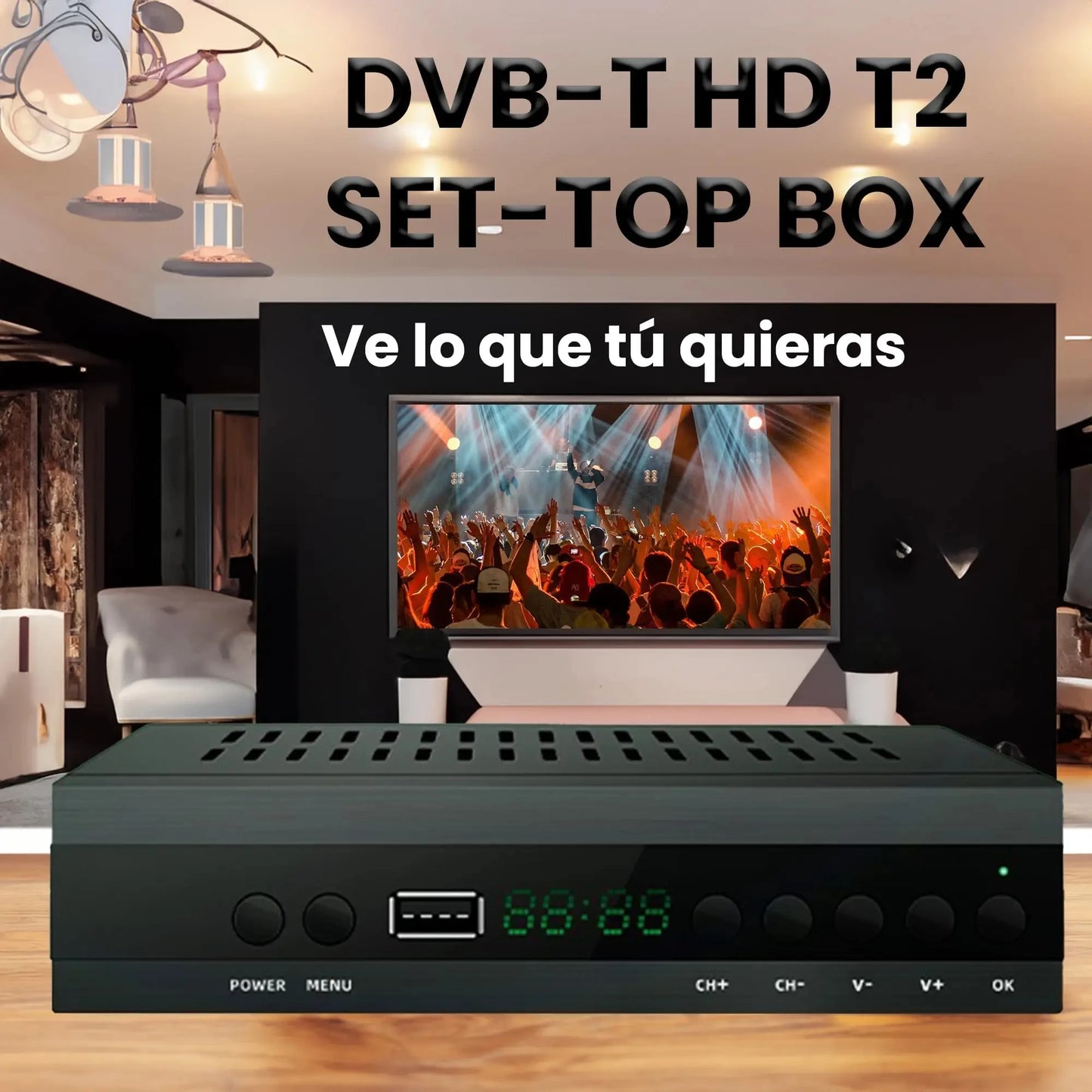 New H.265 TDT DVB-T2 C Digital Terrestrial TV Receiver HD DVB-T2 FTA Set Top Box EPG USB PVR TV Tuner for HD/Old TV