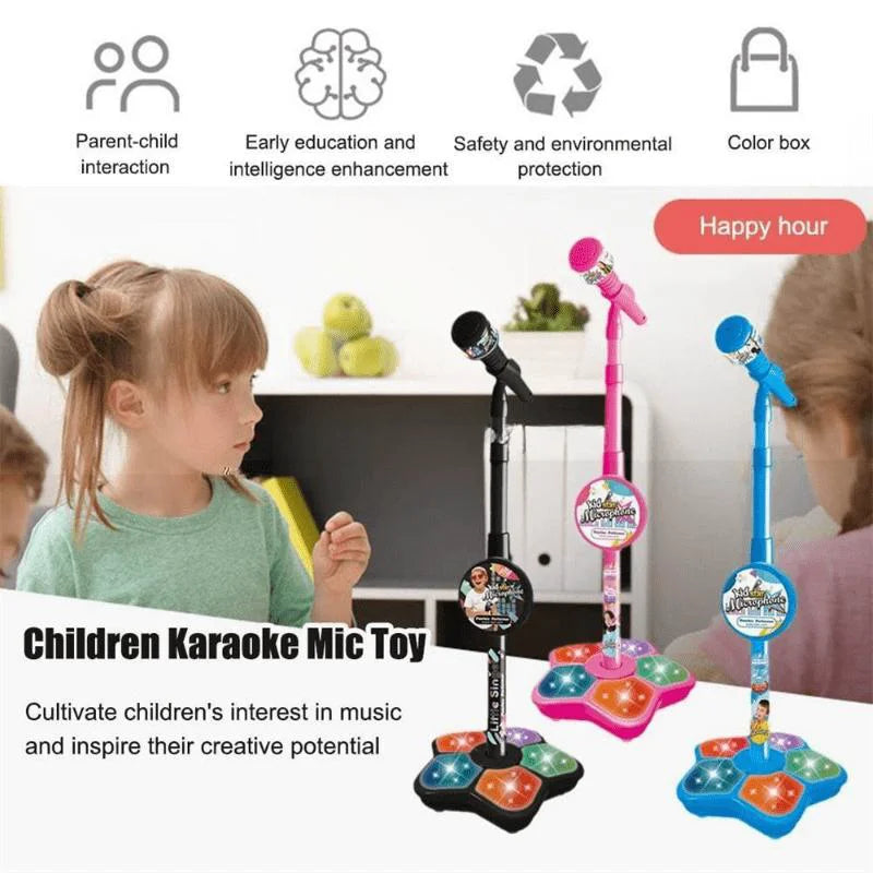 Musical Microphone Speaker With Popular Song Music Instrument Toys Brain-Training Educational Toy Birthday Gift for Girl Boy