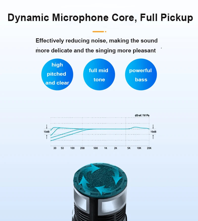 UHF Wireless Handheld Dynamic Karaoke Microphone Bluetooth Receiver Performing Professional Home Reverb High and Low Bass