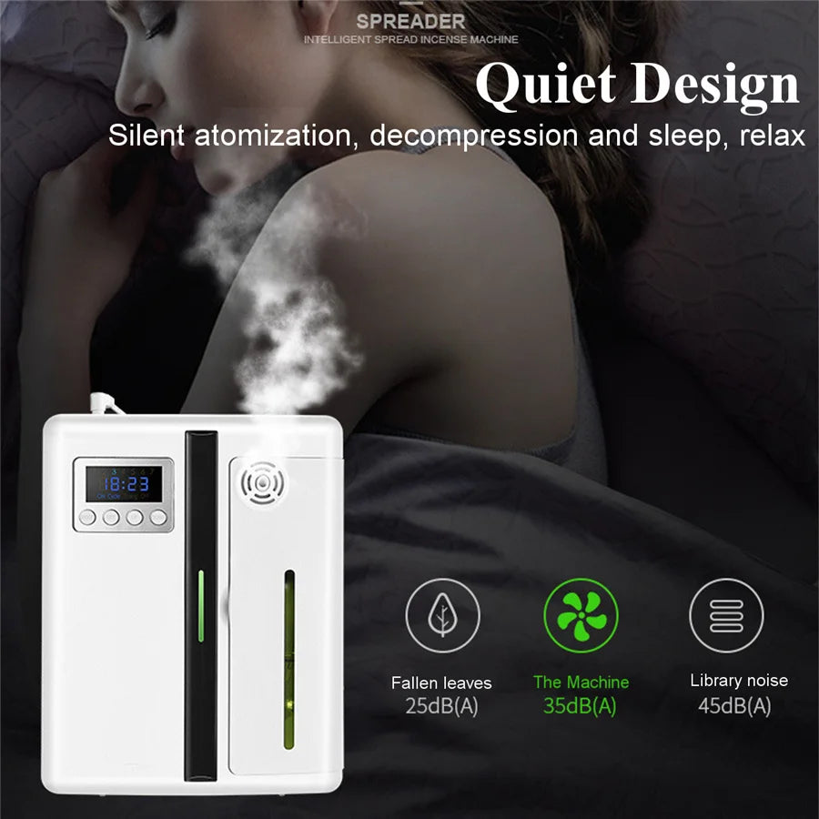 Smart Scent Machine Aroma Diffuser Wall Mounted Hotel 160ML Essential Oil Diffuser With Fan For Large Area Hotel Lobby Office