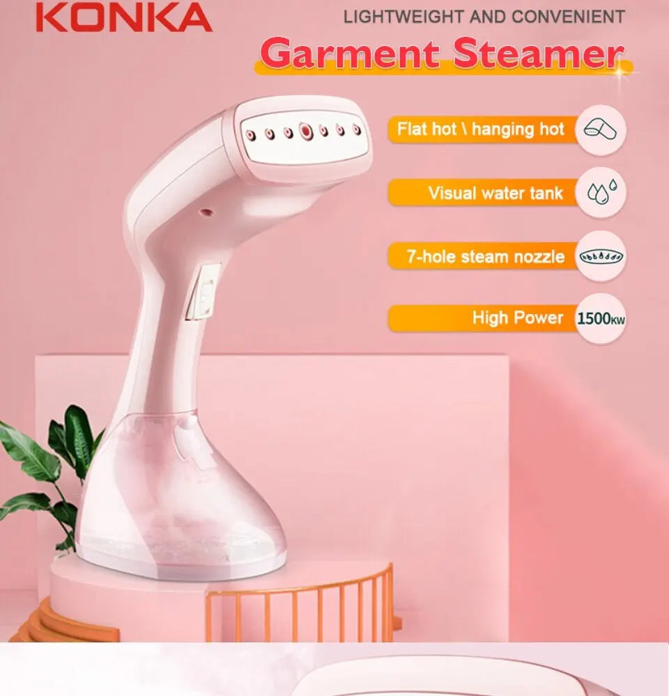 KONKA Handheld Garment Steamer 1500w Vertical Steam iron For Clothes Portable Home&Travel 15s Fast-Heat Home Appliance