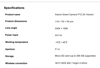 New Xiaomi Smart Camera 2K 1296P HD 360 Angle Indoor Baby Security Monitor WIFI Night Webcam Video IP Camera Mi Smart Home