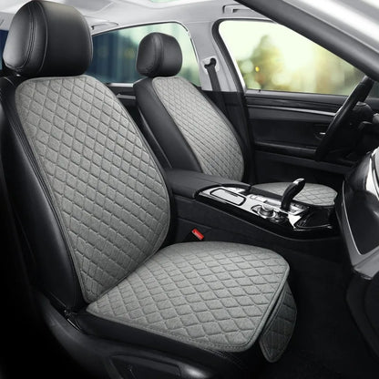Universal Car Seat Cover Protector Linen Front Rear Back Flax Summer Cushion Pad Mat Sedan Suv Pick-up Car Interior Accessories