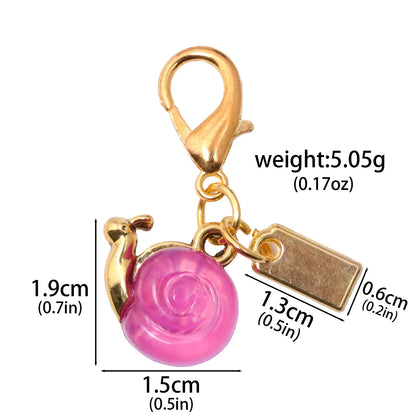 Pink Small Snail Bag Pendant Keychain Creative Cute Animal Charms Fashion Accessory for Women School Students Mother's Day Gift