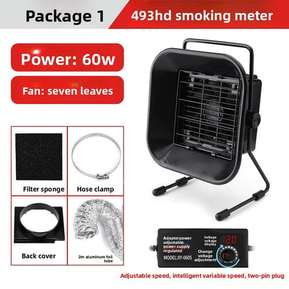 30W 60W Adjustable Speed Solder Smoke Absorber ESD Fume Extractor Fan Pipe Duct Exhuast Fan with 2M Pipe Tub Ventilation Fan