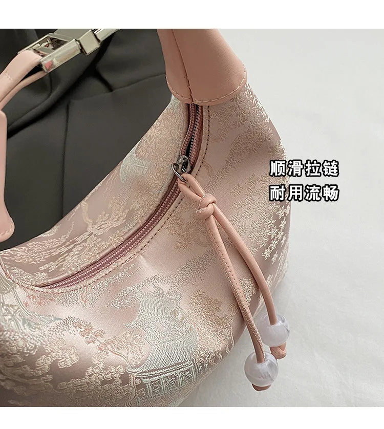 Fashionable Chinese Embroidery Handbag Brand Versatile Shoulder Bag 2026 New Chinese Style Tote Bag Trend Designer Travel Wallet