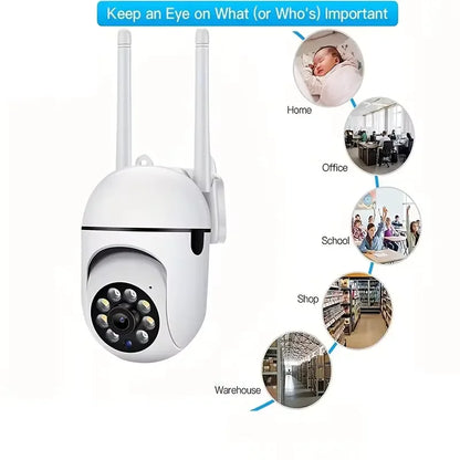 8MP WiFi Security Camera 2.4G Home Surveillance with PTZ IR Night Vision Motion Detection Child Monitoring 2 Antennas