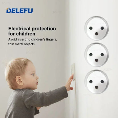 DELEFU White Retardant PC Israel USB Type C Fast Charging Wall Socket Light Tuya Wifi Smart Switch Sat TV Tel Doorbell Curtain