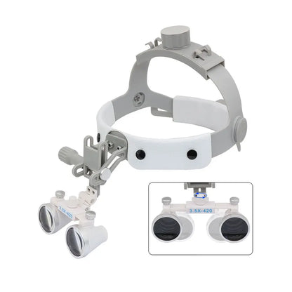 GISTARMED 2.5X/3.5X Dental LED Light Lamp Binocular 5W Adjustable Spotlight  Headlamp For Surgical Headlight