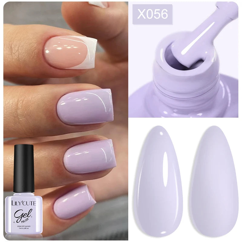 LILYCUTE 7ml Brown Red Purple Nail Gel Polish Coffee Color Series Semi Permanent UV Gel Soak off Nail Gel Varnishes For Nail Art