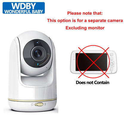 5 Inch Baby Monitor 3x Zoom PTZ Cam APP+monitor Dual Control WIFI Electronic Baby Sitter Two Way Audio Night Vision Baby Phone