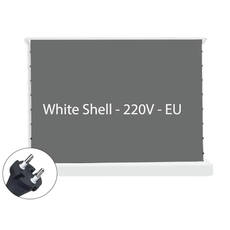 2025 New 120 inch ALR Rejecting Motorized Electric Tab Tension Floor Rising Projector Screen Square Shell  for UST Projector