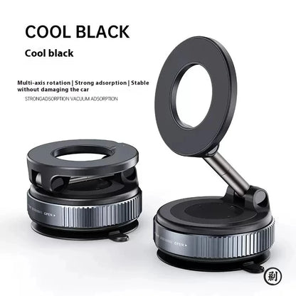 Strong Magnetic Car Phone Holder Foldable Design 360° Adjustable Vacuum Mount for Car/Desk/Bathroom/Universal Use