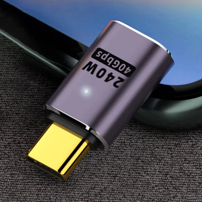 5A Type-C OTG Adapter 240W Fast Charging Data Converter USB4.0 40Gbps Support 8K 60Hz USB C 90/180 Degree Elbow Adapter