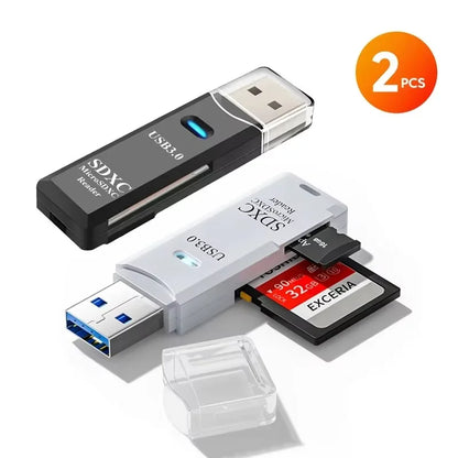 2 in 1 USB 3.0 Card Reader High Speed SD TF Memory Card Adapter for PC Laptop Computer Camera Tablet Accessories