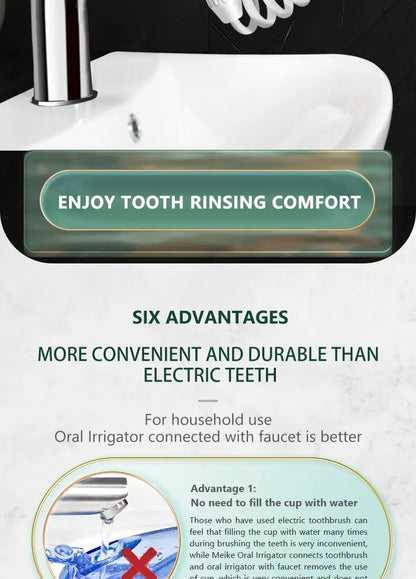 Faucet Dental Scaler Home Portable Dental Scaler No Power Supply For Tartar Removal Oral Cleaning Water Dental Floss