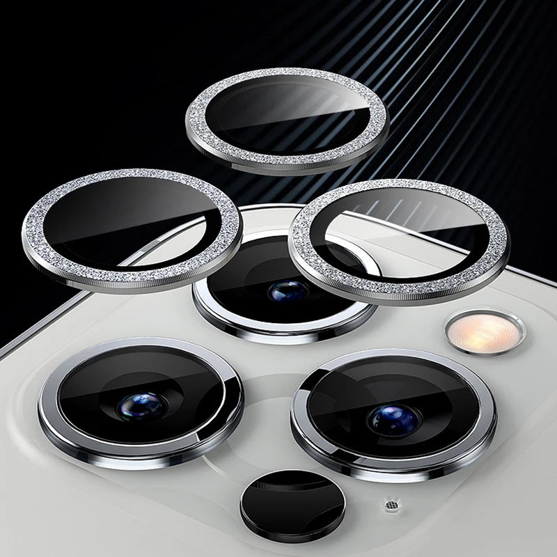 Lens Metal Ring Protector Glass for iPhone 11 12 13 Pro Max Camera Lens Protection On iPhone 15Pro 13Pro 14 Pro Max Camera Film