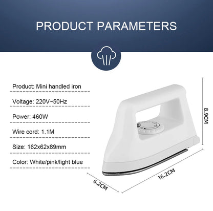 Portable Handheld Iron Lightweight Wrinkle Removing Iron for travel Non-stick Multifunctional Dry Iron Temperature adjustable