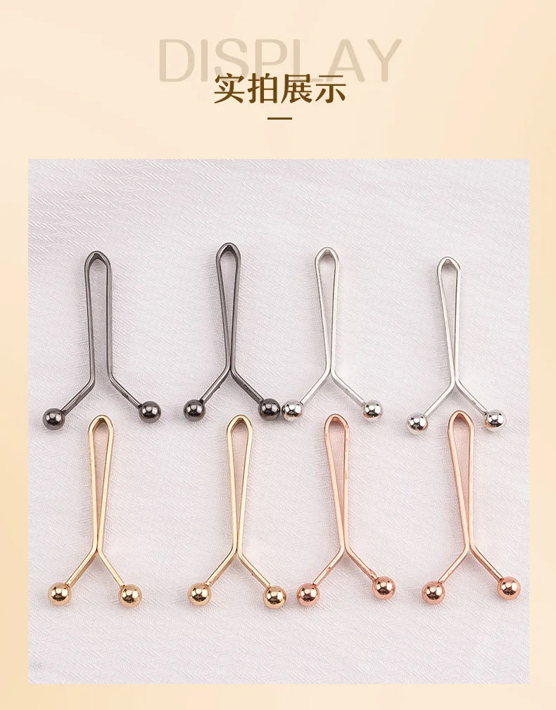10pcs Invisible Metal Waist Clips Adjustable Button Clips for Jeans and Clothes Tightener with Hidden Design