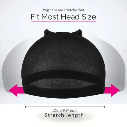 16pcs/8Pack Unisex Elastic Hair Net Set Comfortable Breathable Polyamide Nylon Hair Caps for All Hair Types And Lengths