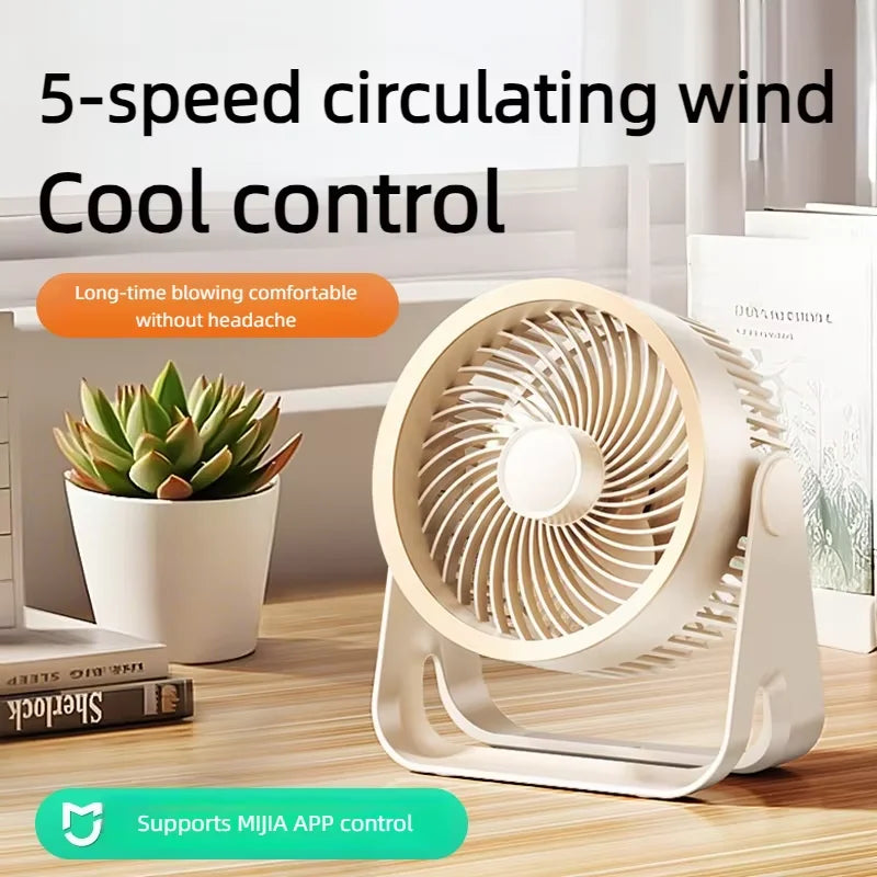  Portable Electric Fan 3600mAh Wireless Air Circulator Fan Cordless Desktop Wall Ceiling Air Cooling Cooler Quiet Ventilator