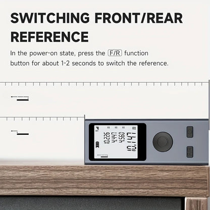 Mini Size Laser Distance Meter with USB Rechargeable Measurement Pythagoras Area Volume Measurement M/FT/IN Unit Swi