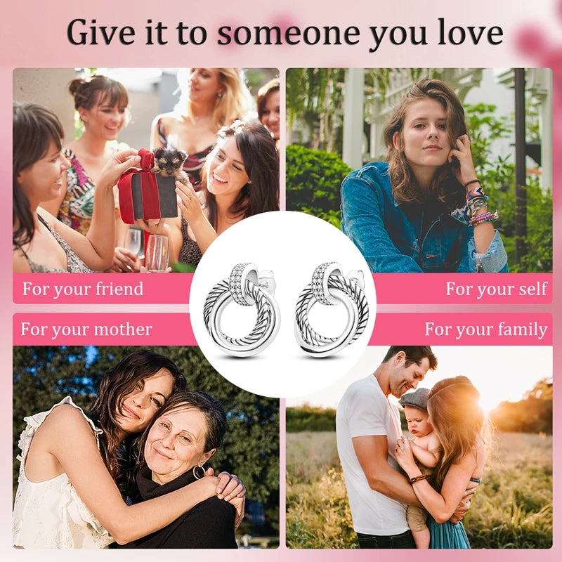 Hot Sale 925 Sterling Silver Spring Zircon Sunflower Stud Earrings For Women 2023 Trending Fashion Jewelry mother's day gift