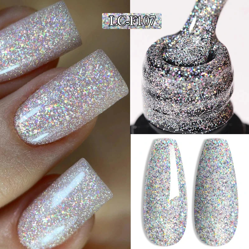 LILYCUTE 7ml White Color Gel Nail Polish Semi Permanent UV Gel Polish Gorgeous Full Coverage Soak Off UV LED Nail Gel Varnishes