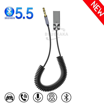 New Upgrad Bluetooth Car AUX Adapter USB To 3.5mm Stereo Hifi Music Wireless Audio Receiver Dongle Handsfree For Car BT Transmit